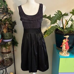 Maurices Black and White Dotted Midi Dress